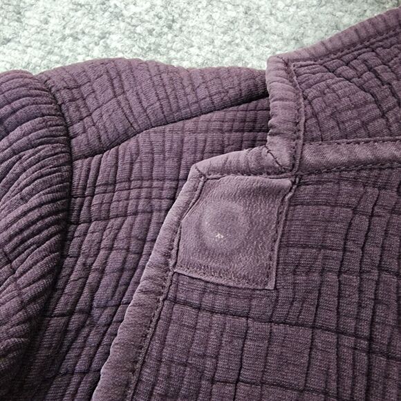 Eileen Fisher Jacket Womens Small Purple Textured Silk Rayon Blend Open Front - Picture 13 of 16